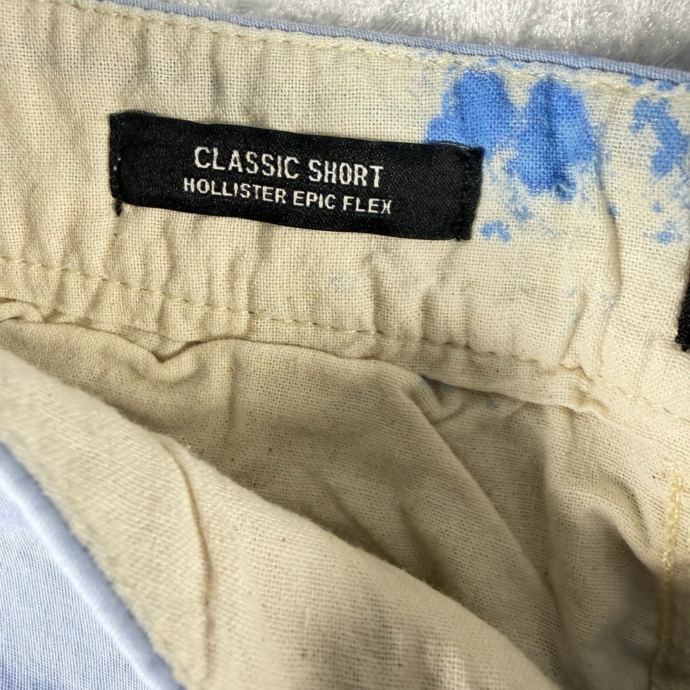 Hollister Classic Short Mens 26 Light Blue Good Epic Flex Chino Shorts - Picture 4 of 7